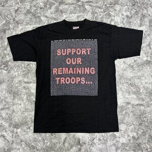 Support Our Remaining Troops Graphic Shirt Mens L Black Bayside Iraq War